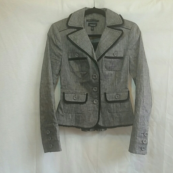 bebe Jackets & Blazers - ⛵Bebe Black Italian Linen Blazer⛵